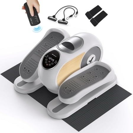 MERACH Under Desk Elliptical Machine Electric Ellipse Leg Exerciser for Seniors 12 Adjustable Speeds Quiet Portable Fitness Equipment Gift for Fami
