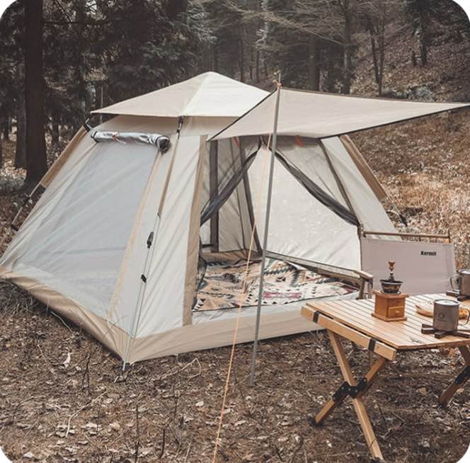 Ggpg 4 Person Instant Camping Tent, Automatic Easy Pop up Tents Camping with Carry Bag Outdoor/Family/Beach/Hiking/Travel