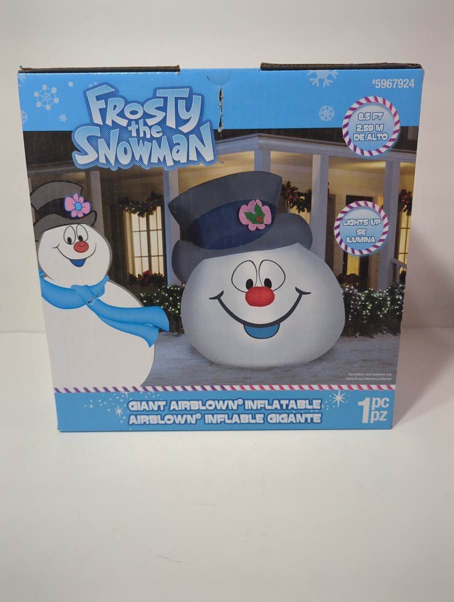 8.5 Ft Giant Frosty the Snowman Head Airblown Inflatable Christmas Gemmy