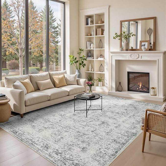6x9 Area Rugs for Living Room:Washable Oriental Rug for Bedroom Dining Room Carpet 6 by 9 Indoor Non