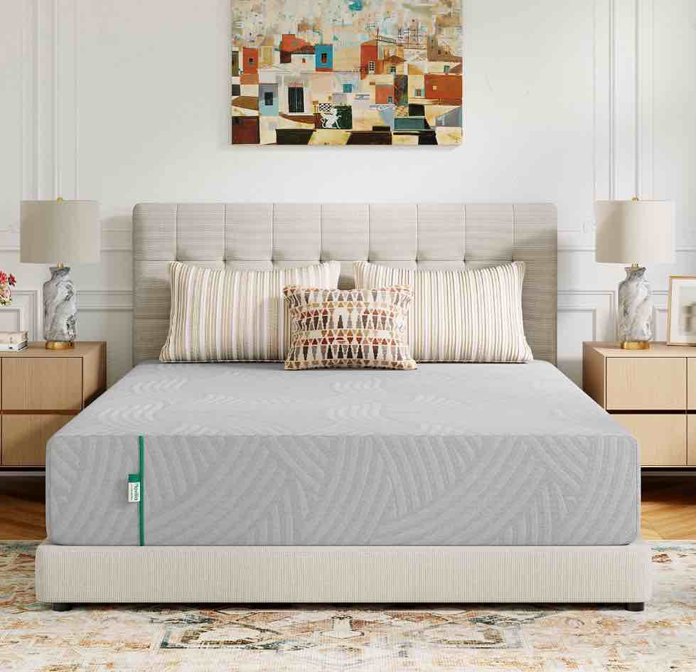 Novilla Atease 12" Medium Gel Memory Foam Mattress,Adult,King