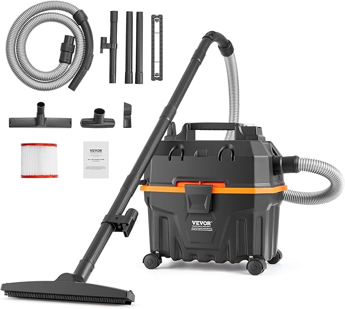 VEVOR YLW6222, Dry Wet Vacuum Cleaner, Black