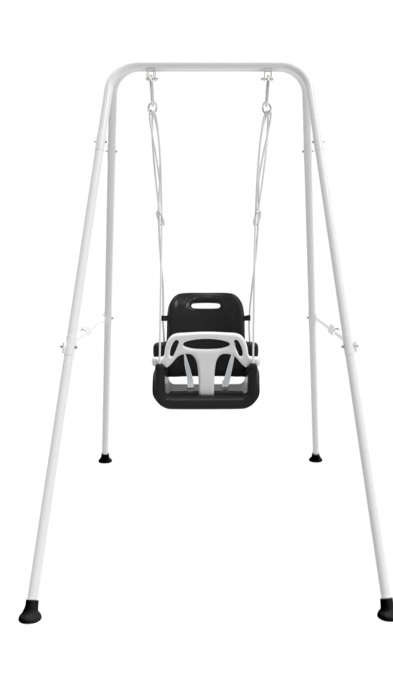  2 in 1 Baby Jumpers and Bouncers, Swing Sets for Backyard, Foldable Toddler Swing with Soft Cushion, Blcak