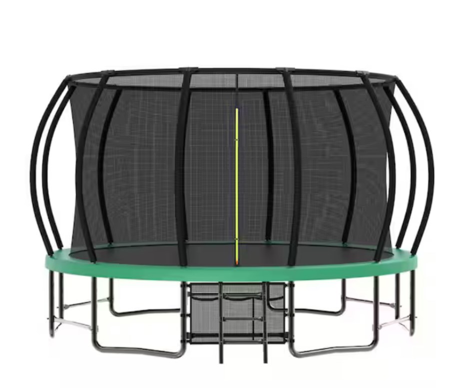 16 ft. Green Galvanized Anti-Rust Outdoor Round Trampoline with (( 2 Boxes Present ))