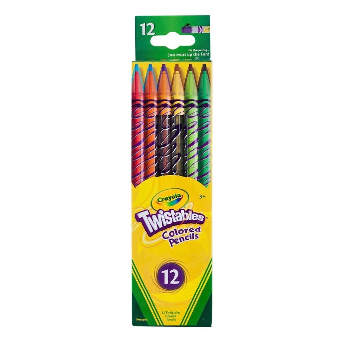 Crayola Twistables Pencils, Assorted Colors 12 Ea