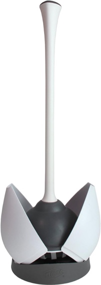 Clorox Toilet Plunger with Hideaway Caddy – Toilet Plunger for Bathroom, Bathroom Organizers & Stora