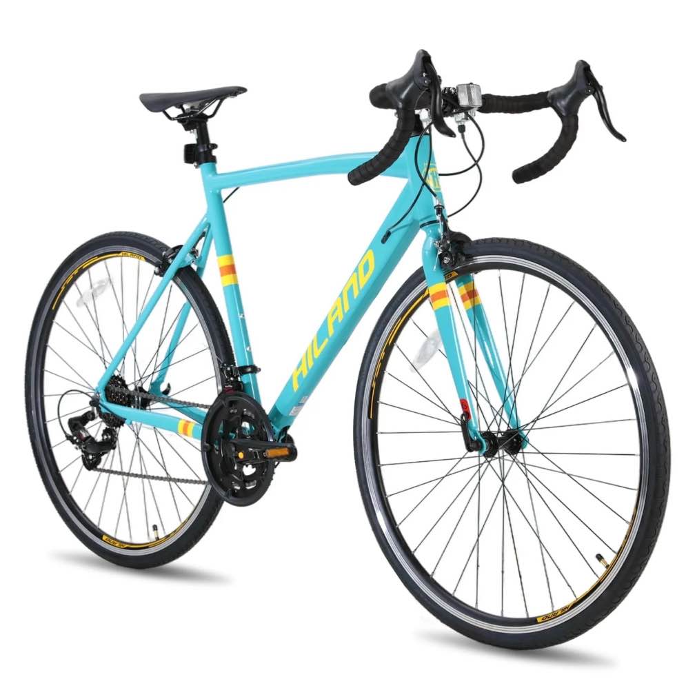 Hiland Aluminum Road Bike,Shimano 14 Speeds, 49cm Frame, Racing Bike for Men Mens Racing Bike