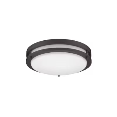 Project Source 1 -Light 11-in Matte Bronze Integrated LED Flush Mount Light
