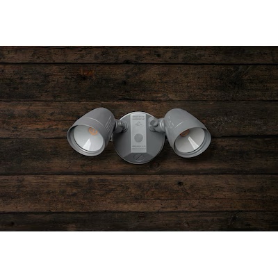 Hubbell 250 -Watt EQ LED Gray 2 -Head Switch-Controlled Flood Light with Adjustable 2000