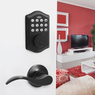 Honeywell Digital Deadbolt with Passage Lever, Matte Black, 8734505 (B07VGZ38CL)