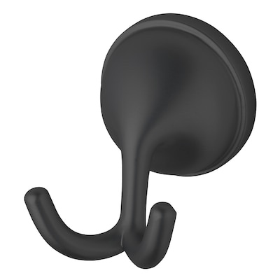 Project Source Dover Matte Black Single -Hook Wall mount Towel Hook