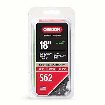 Oregon S62 62 Link Replacement Chainsaw Chain For 18-in , 0.05-in Gauge , 3/8-in Pitch