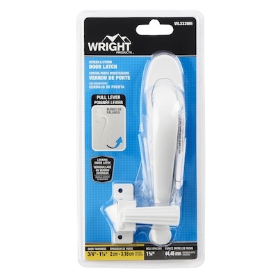 WRIGHT PRODUCTS Villa White Lockable Screen/Storm door Replacement Handleset