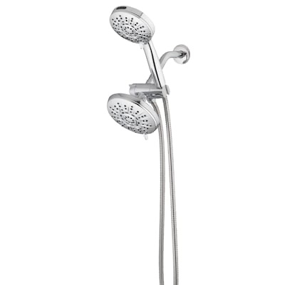 allen + roth Nevis 6.0 -Spray Chrome 5-in Round Dual/Combo Shower Head 1.8 GPM