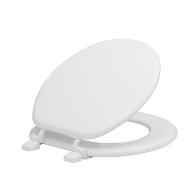 Project Source #0854827 Round Toilet Seat Soft Close Plastic White Model HY-D04