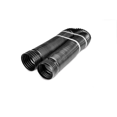 FLEX Drain by Amerimax 4-in x 12-ft Corrugated Solid Pipe