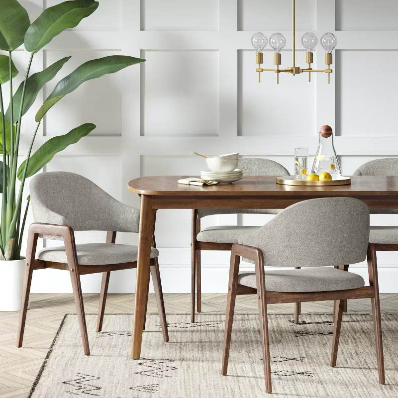 Ingleside Open Back Upholstered Wood Frame Dining Chair - Threshold™. see photos - only one chair 