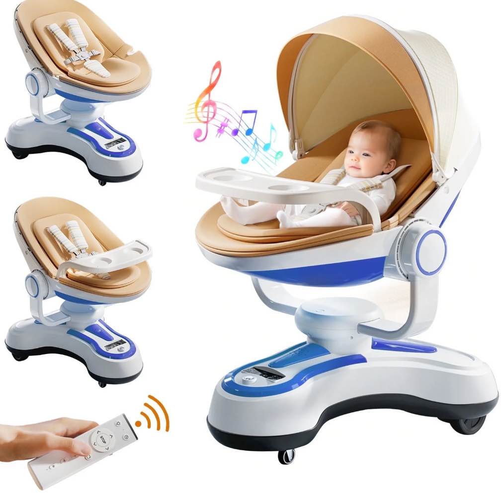 Fistone Baby Swing, Electric Baby Swings for Infants to Toddler, Bluetooth Intelligence Timing Baby Chair with Music Speaker