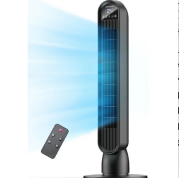 Tower Fan for Home,36" Standing Floor Fan with Remote LED Touchscreen,HOMSHADE Wide Oscillating Fan,Quiet Home Fan,26 ft/s High Velocity,4 Speeds,4 Modes,8H Timer
