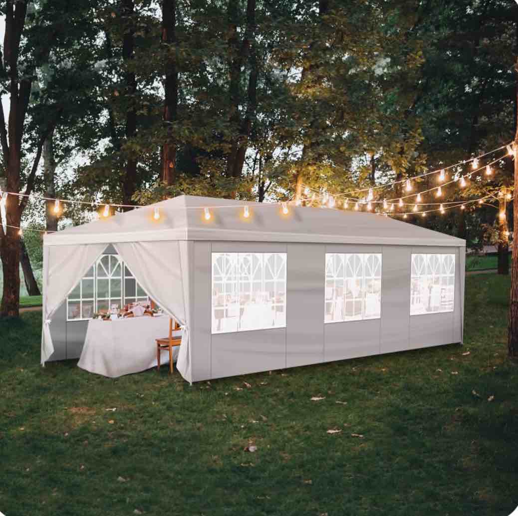 Ktaxon 10' X 30' Canopy Tent with 8 Side Walls for Party Wedding Camping and BBQ