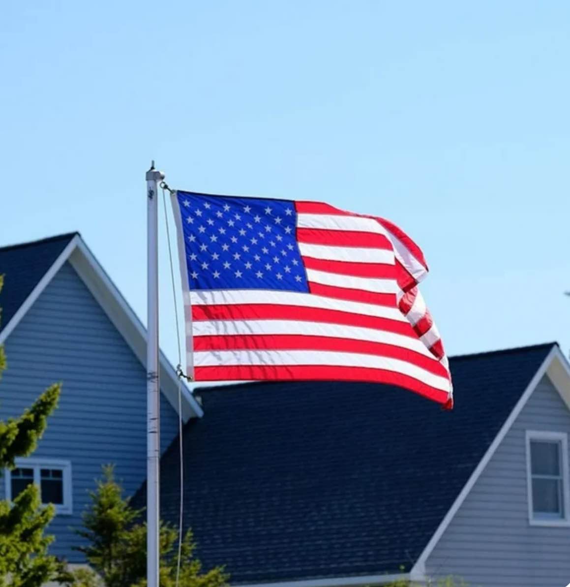 Sturdy American Flag 3x5 Ft Outdoor Heavy Duty, Longest Lasting American Flags for Outside 3x5,the USA Flag Embroidered Stars,Best High Wind all Weather Us Flag