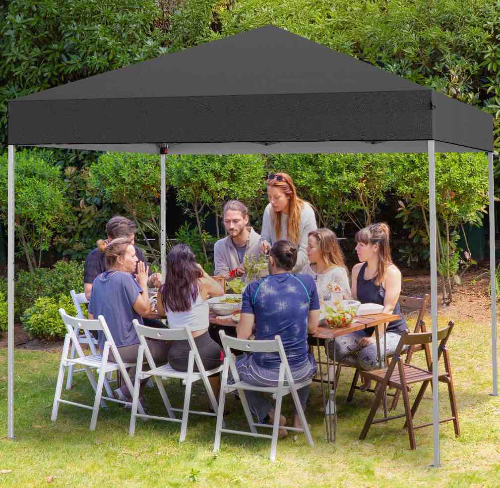 GVDV Canopy Tent, 10x10 ft Easy Pop up Outdoor Canopy Tent, Portable Straight Leg Gazebo Instant Canopy