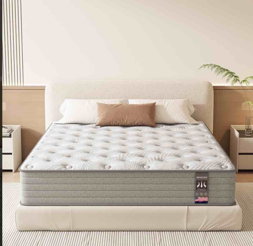 KOW Mattress 12 inch Full Size, Gel Memory Foam Hybrid Mattress in a Box, Cozy Sleep