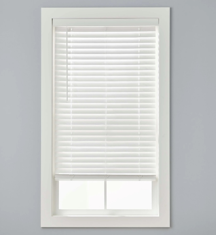 Better Homes & Gardens 2  Cordless Faux Wood Horizontal Blinds  White  35x48