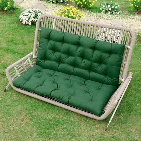 YEERSWAG 42 X40 X4.5 Dark Green Outdoor Bench Cushion Loveseat Cushion for Patio Garden