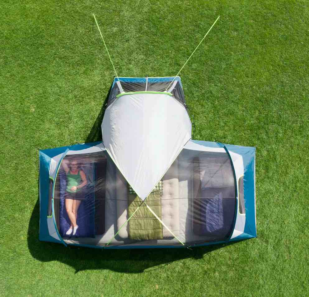 ozark trail 10-person dome tent with screen porch – 3-room family camping tent with weather protection