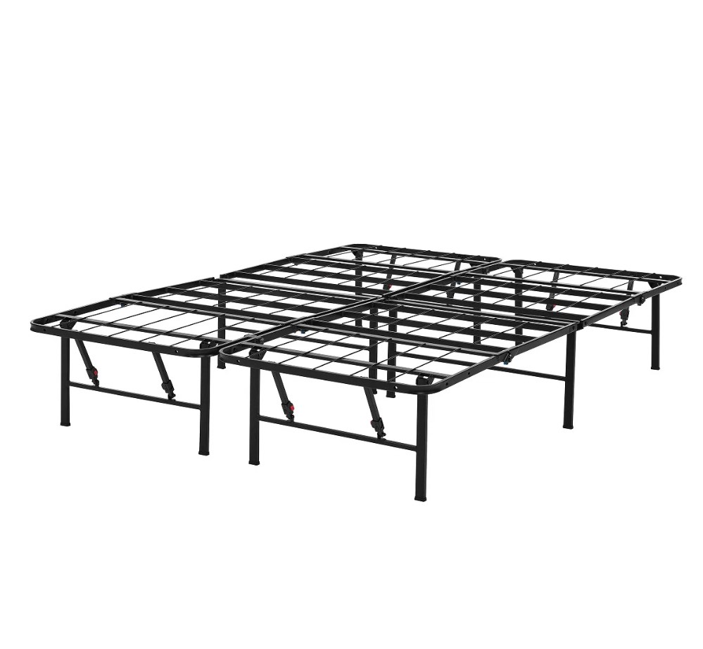 mainstays 14" high quad fold steel platform bed frame, full