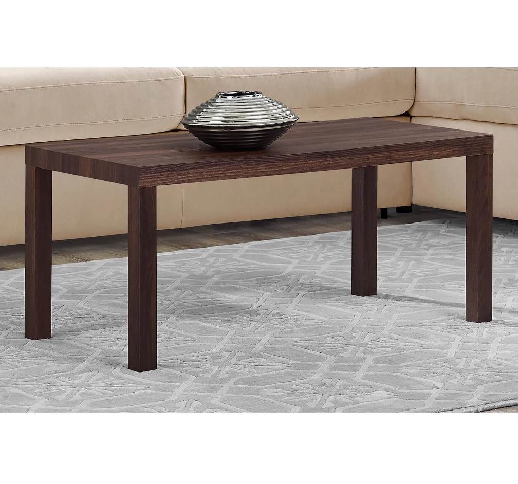 mainstays parsons coffee table, walnut