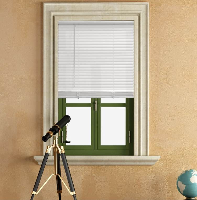 Mainstays 1" Cordless Vinyl Light Filtering Mini Blinds, White, 29" W x 64" L