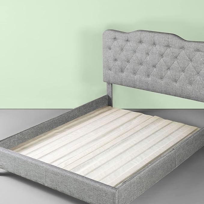 Fabric Covered Wood Slats, Bunkie Board, Box Spring Replacement, Queen Natural