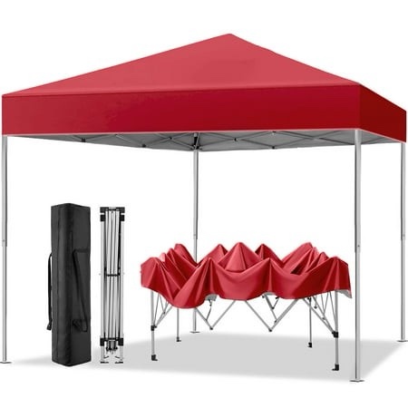 GVDV Canopy Tent 10x10 Ft Easy Pop up Outdoor Canopy Tent Portable Straight Leg Gazebo Instant Canopy