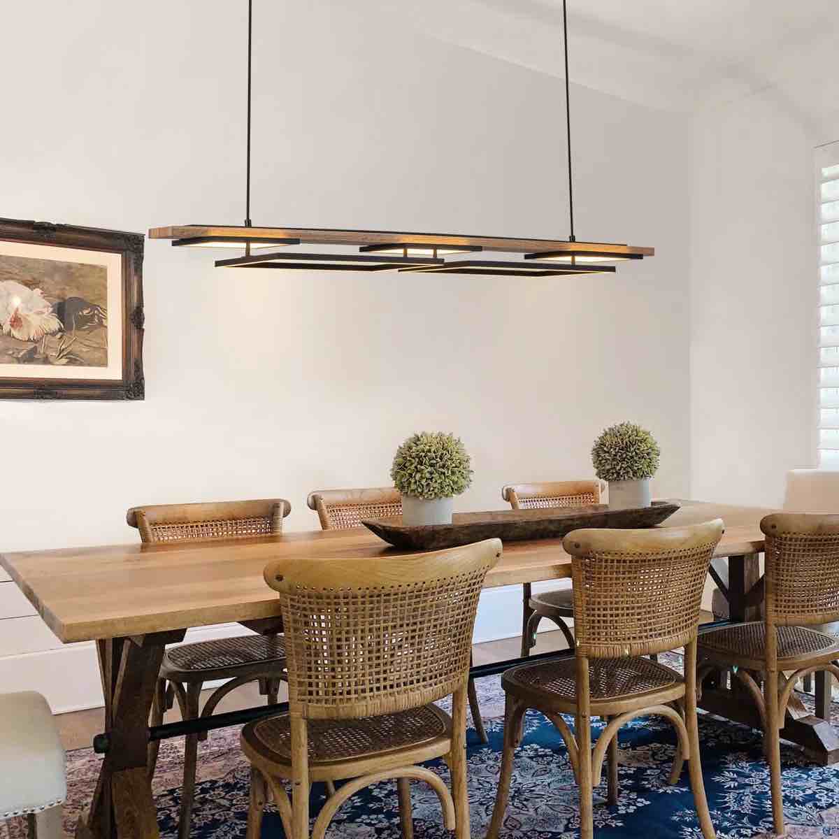 Harmannus 5-light Dimmable LED Rectangular Chandelier