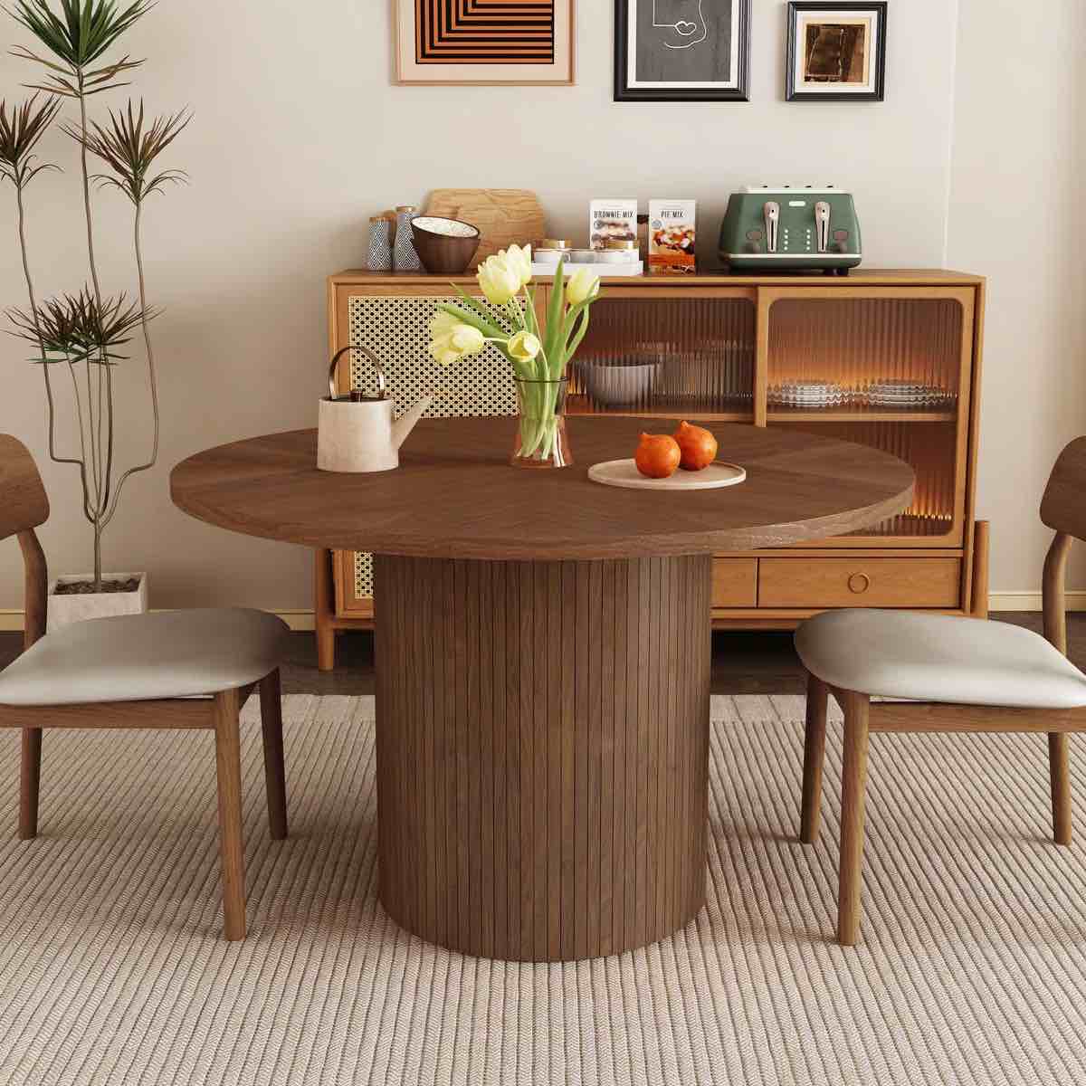 Cuji 47'' Round Pedestal Dining Table