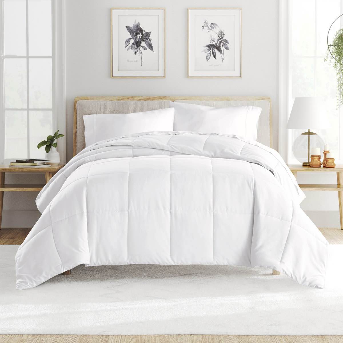 Chisolm All Season Solid Single Comforter/Duvet Insert, King/Cali King