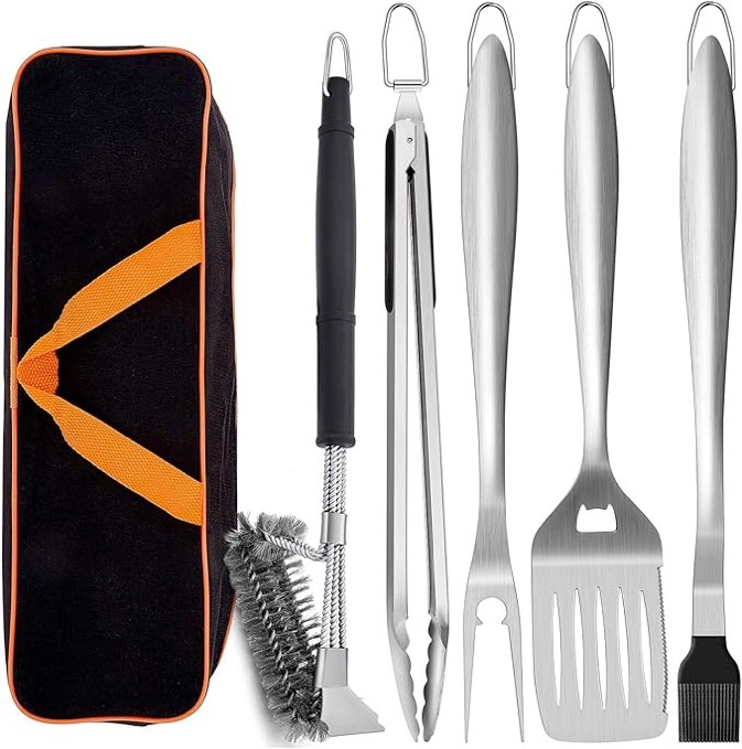 8 Piece BBQ Tool Set with Bag