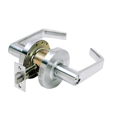Tell Manufacturing LC2600 Heavy Duty Cortland Satin Chrome Interior/Exterior Storeroom Door Handle 