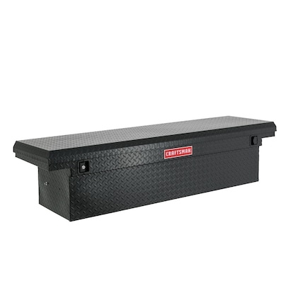 CRAFTSMAN 71.36-in x 19.57-in x 16.58-in Low Profile Matte Black Aluminum Crossover Truck Tool Box