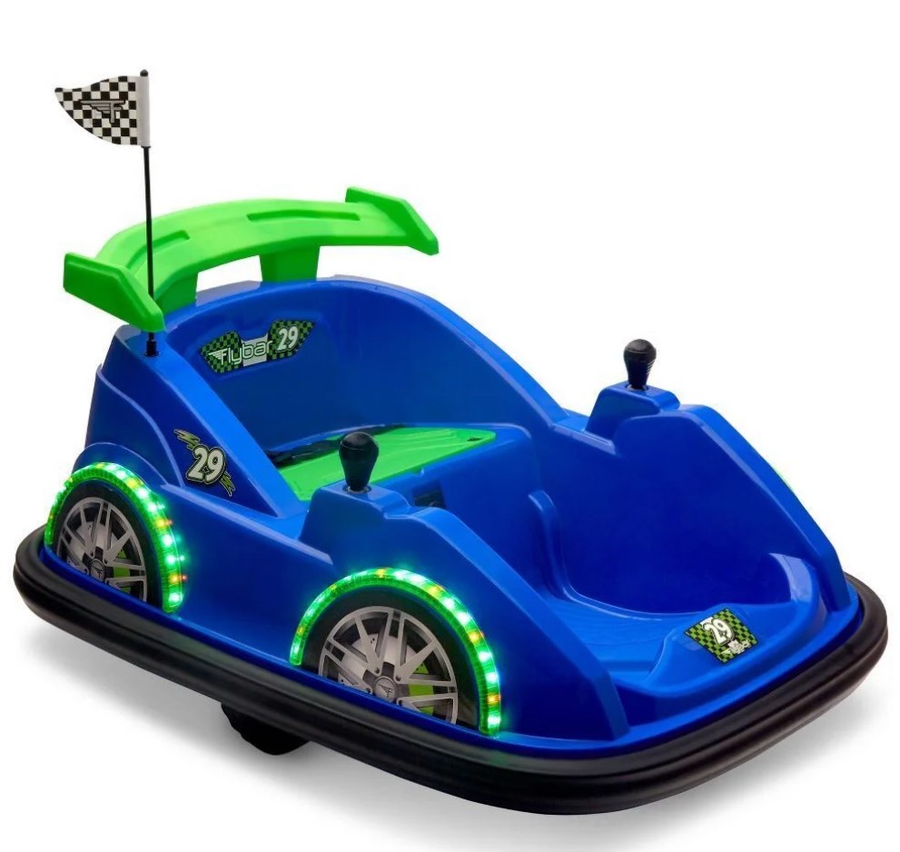 Flybar FunPark Racer Ride-On Bumper Car Vehicle for Kids Toddlers 1.5-4 Years