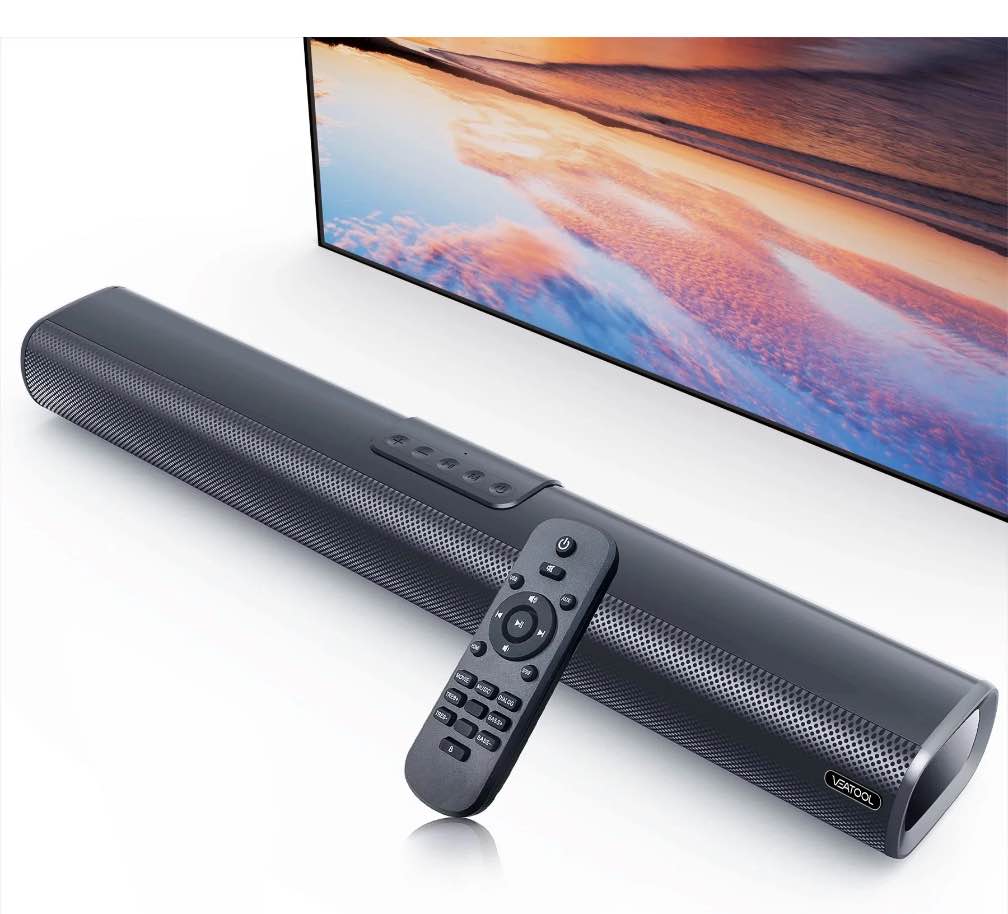 veat00l s20l sound bars for tv, 3d surround sound system tv sound bar, 2.1 ch home theater audio with built-in subwoofer,50w tv speakers | hdmi arc, bluetooth, optical, rca, usb & aux wall mountable