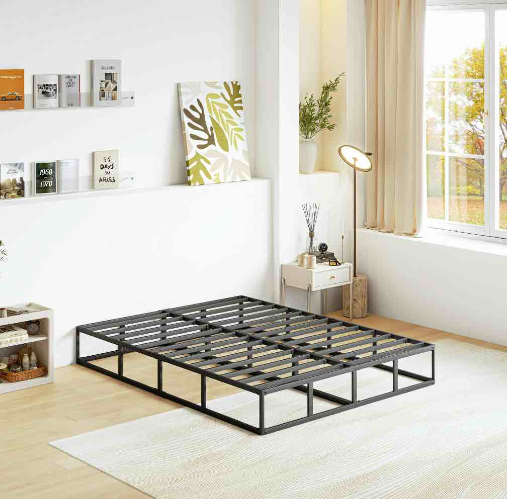uliesc 9 inch king metal box spring, sturdy mattress foundation, easy assembly
