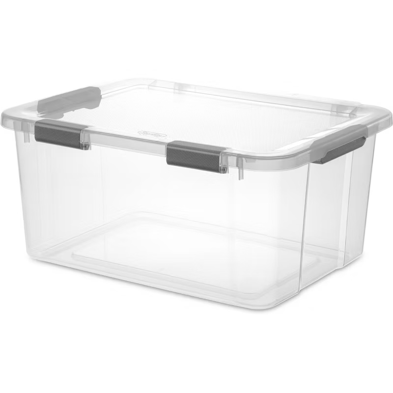 Sterilite 60 Qt. HingeLID Storage Box Plastic  Flat Gray ***SEE DETAILS 