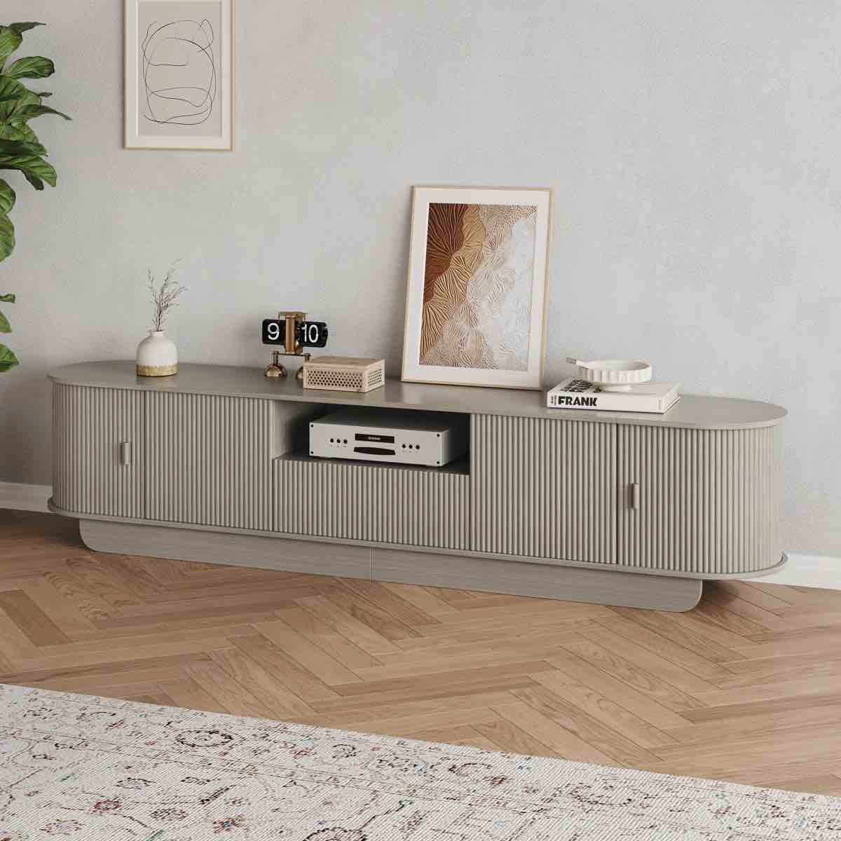 86.6" curved tv stand