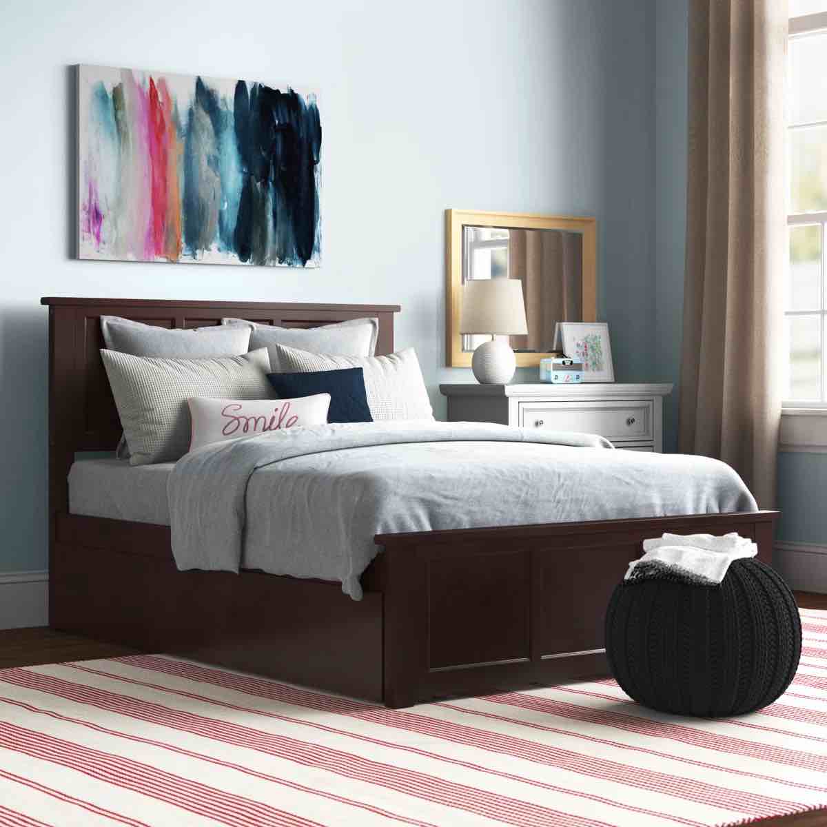 henrichs solid wood platform standard bed with trundle by three posts ***see details 