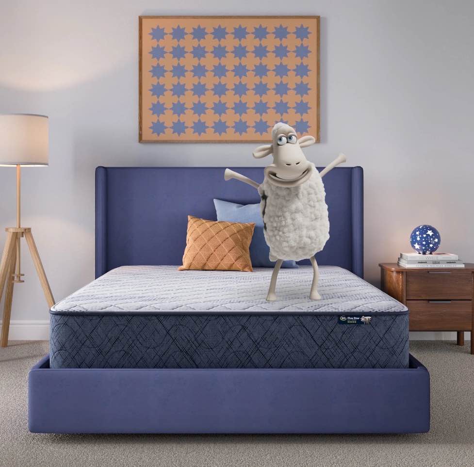 New! Serta Five Star Mattress 12" Sertapedic Firm Mattress in a Box -Queen