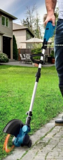 GVDV 2 in 1  Weed Wacker and String Trimmer, BLDC Motor,, 3 Blades, Adjustable Length - Lightweight Lawn Edger & Brush Cutter for Yard and Garden