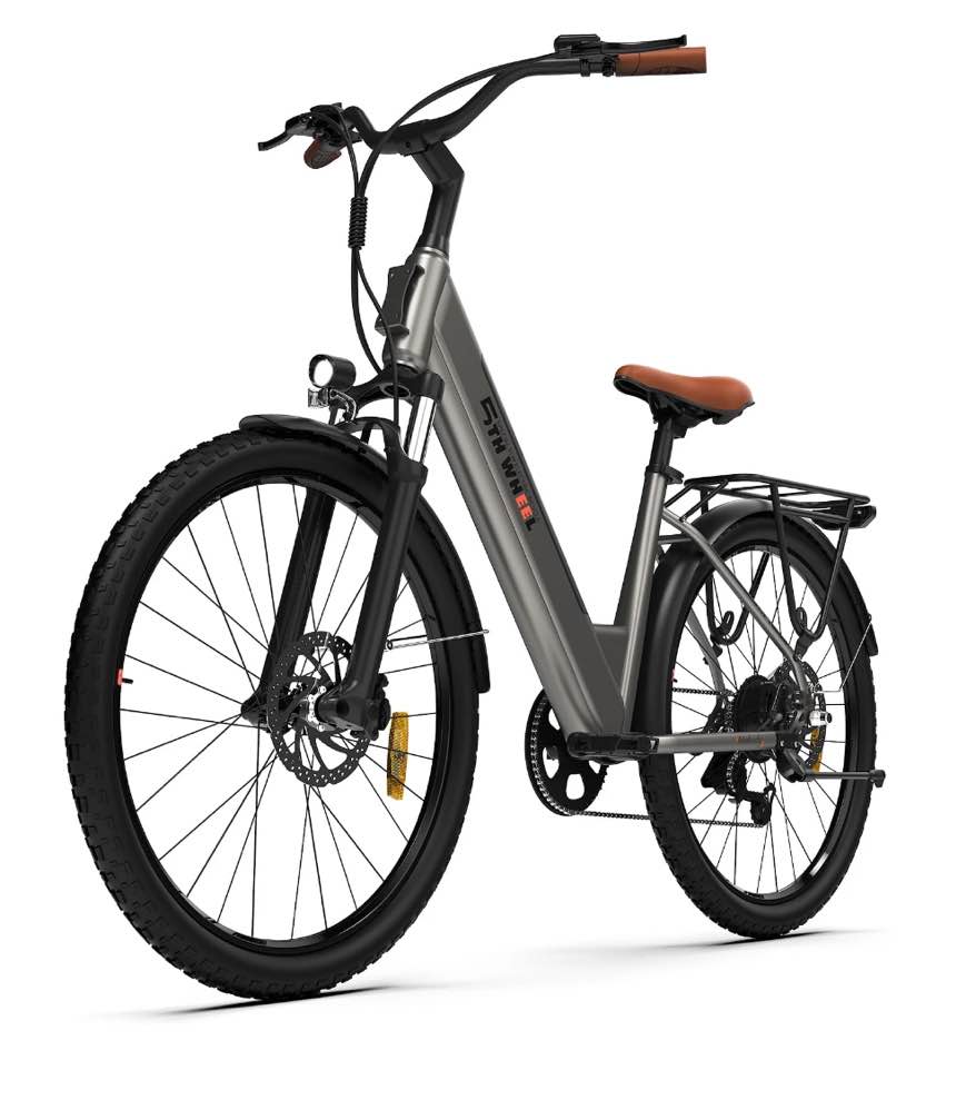 5TH WHEEL W18B Electric Bike for Adult with 350W Motor, 26" Electric Mountain Bike with 36V 10.4Ah Removable Battery Ebike, Electric Bicycle with 7 Speed, UL2849